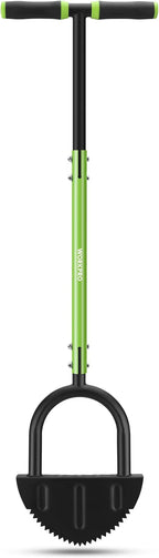WORKPRO 40-Inch Edger Lawn Tool, Heavy Duty Lawn Edger, Half Moon Steel Saw-Tooth Blade with Wide Footplate & Ergonomic T-Grip Handle, Manual Border Grass Edger for Lawn, Sidewalk & Garden Landscaping