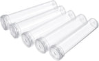MECCANIXITY 25 Pcs Floral Water Tubes with Caps 2.8" Plastic Flower Vials for Fresh Plants, Flower Arrangements, Milkweed Cutting (Clear)