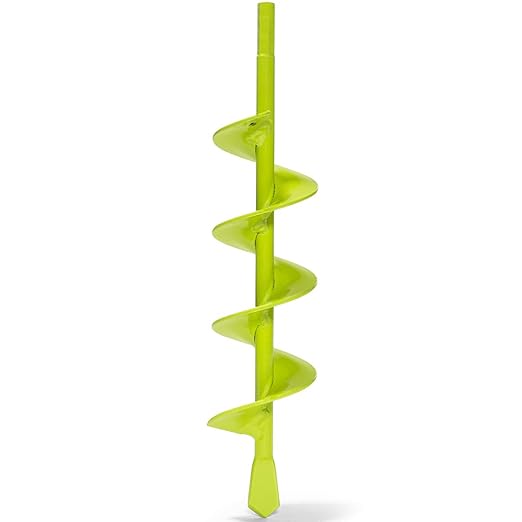 XtremepowerUS 2” x 9" inch Plant Flower Bulb Auger Drill Bit Garden Flower Auger Earth Dirt Hole Digger Bedding Plant Auger for 3/8” Hex Drive Drill