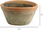 HomArt Rustic Terra Cotta Oval Pot, Large, Antique Red, 1-Count