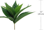 CATTREE Artificial Plants Outdoor Decor, Fake Plant Shrubs Faux Grass Plastic Leaves Greenery Bushes Home Garden Wedding Party Decorations Indoor Office Yard Verandah Planter Filler - Green 2 Pack