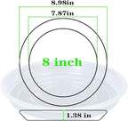 OVZILKI Plant Saucer 6 Pack of 8 inch, Clear Plastic Flower Plant Pot Saucer, Heavy Duty Plant Drip Trays Saucers for Indoor, Plant Water Tray for Planters