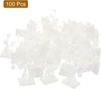 uxcell 100Pcs Plant Climbing Wall Fixture Clips, Plant Fixer Self-Adhesive Hooks Wire Fixing Supporting for Indoor Outdoor Decoration and Cable Wire Fixing (White, 8mm/0.31")