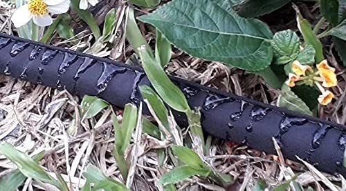 LINEX Flat Soaker Hose 150 ft for Garden Beds, Drip Hose 1/2'' x 75 ft 2 Pack Save Water 80%, Heavy Duty Irrigation Sprinkler Hose