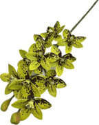4pcs Artificial Cymbidium Orchid Flower Plant 3D Print Vanda 10 Heads Latex Phalaenopsis Flower (Black Green)