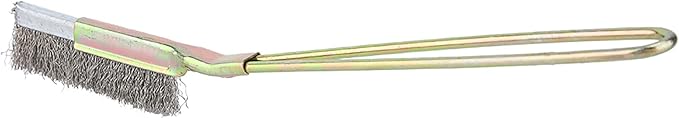 Curved/Straight Head Steel Soft Bonsai Brush - Garden Cleaning Tool - Perfect for Gentle and Effective Cleaning of Bonsai Trees and Plants(Straight Head)