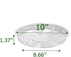 TRUEDAYS 10 Inch 5 Pack Clear Plant Saucers Flower Pot Tray Excellent for Indoor & Outdoor Plants