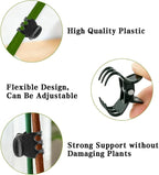 100 Pcs Plant Clips Orchid Plant Clips for Climbing Plants, Plastic Plant Support Clips Green Flower Vine Clips Tomato Trellis Clips for Supporting Vegetables Stems Vines Climbing Plant Grow Upright