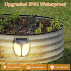 Raised Garden Bed Solar Lights Magnetic, IPX4 Waterproof Solar Lights Outdoor, Solar Powered Garden Light for Planter Raised Beds, 2 Pack