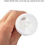 HAHIYO 10PCs 4.3X1.5inch 60ml Transparent Plastic Floral Tubes Floral Water Tubes Flower Vials with Silicone Cap for Plants Fresh Flowers Arrangement Decoration Milkweed Cutting Florist Supplies