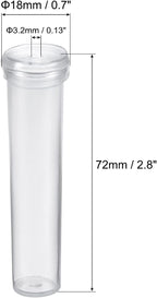 MECCANIXITY 25 Pcs Floral Water Tubes with Caps 2.8" Plastic Flower Vials for Fresh Plants, Flower Arrangements, Milkweed Cutting (Clear)