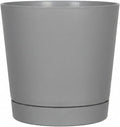 Root & Vessel Majestic Full Depth Round Cylinder Pot, Glossy Gray, 6-Inch (10060)