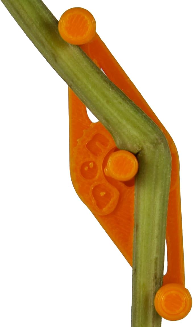 Bendies LST Plant Training Clips 15 Pack Orange - v2.0 Adjustable Low Stress Support Clips for Stem Bending, Grow Tent, Plant Ties & Gardening Accessories