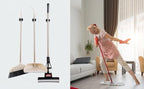 JAMEND CLXP 6PCS Broom and Mop Holder, Heavy Duty Garden Tool Organizer Rack Rake and Shovel Handle, Stainless Steel Mop Hanger. Wall Mounted Utility Rack with Screws, Silver.