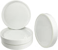 Yukfona Plant Saucer Pot Tray Planter Saucers 4 Pack 4 in,5 6 7 8 9 10 11 12 13 Inch for Indoors Outdoor, Durable Sturdy Ceramic Flower Drainage drip Water Tray for Glazed Pots Base (4 Inch-White)