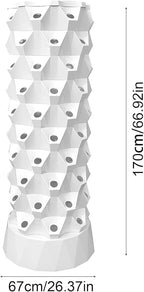 Hydroponic Tower, 14-Layer Hydroponics Growing System Kit with 70 Slots, Vertical Garden System with 20L Water Tank and Pump for Indoor Outdoor Home, Balcony & Patio (80 Slots)