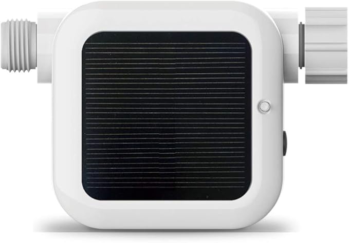 Netro Pixie Smart Hose Faucet Timer, WiFi, Solar Powered, Weather Aware, White, Compatible with Alexa