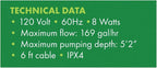 Aquagarden, Pond Air Pump Kit, Outdoor Weather Proof air Pump, Four Outlet Pond Oxygenator, Inc 4 Air Stones & 4 Air Lines, 169 gal/hr Flow Rate, Economical to Run, for Large Ponds