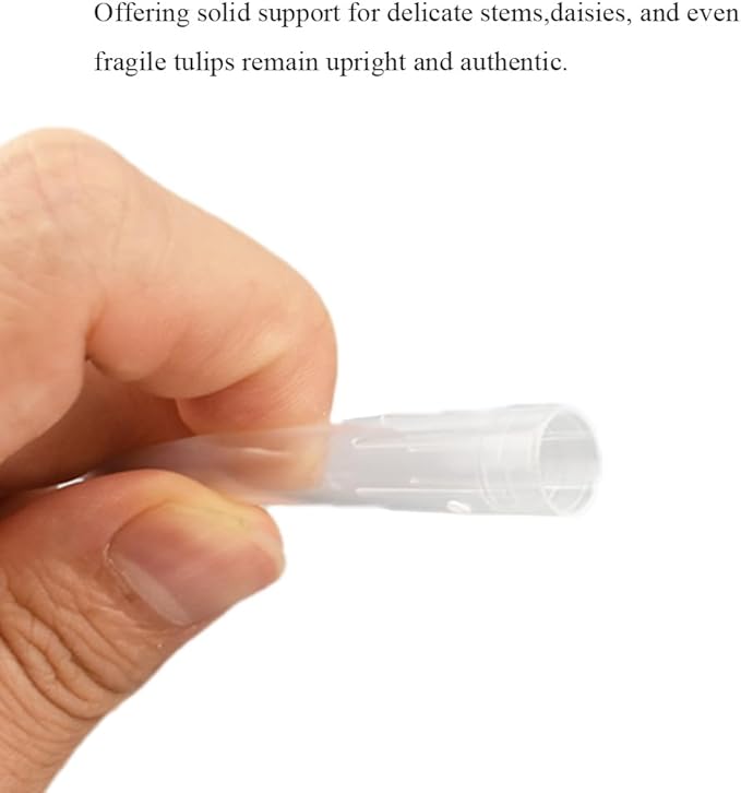 HAHIYO 60PCs 2.8x0.4Inch Transparent Plastic Floral Tubes Mini Floral Water Tubes Flower Vials for Plants Fresh Flowers Arrangement Decoration Milkweed Cutting Florist Supplies