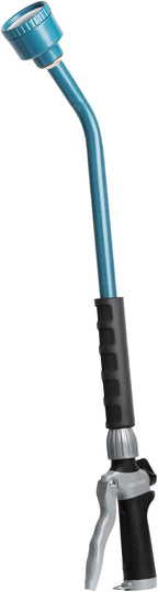 RESTMO Heavy Duty Full Metal Long Watering Wand, 24 Inches Gentle Soft Full Shower Sprayer Wand with Flow Control, Hose Wand for Hanging Baskets, Shrubs, Plants, Flowers, Garden and Lawn, Blue