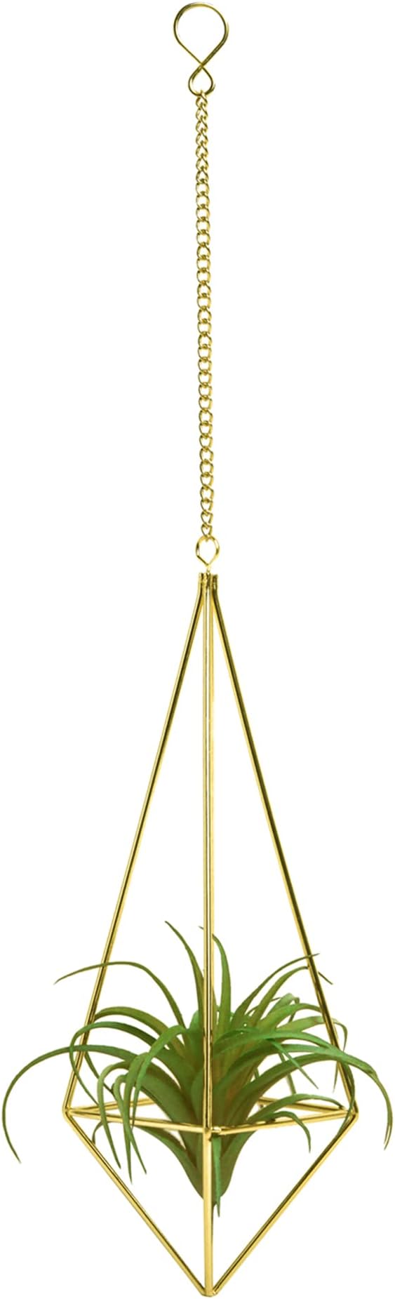Air Plants Holders Hanging Airplants Hangers Himmeli Metal Wire 4Pcs Geometric Display Airfens Planter Frame 2 Sizes Tillandsia Holder with Chain and Hooks Decor for Home Office