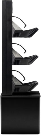 Tevatower Mini Smart Self-Watering Indoor Garden System - 3-Tier 4-Inch Planter Pot for Herbs, Flowers and Indoor Plants, Compact Smart Planter for Home Kitchen Office - Midnight Black