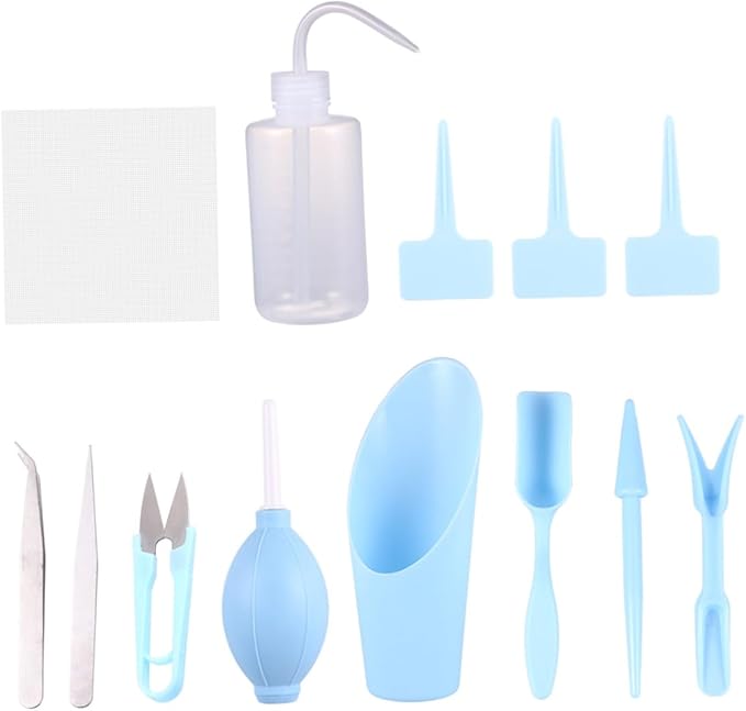 YARNOW 12Pcs Mini Gardening Tool for Succulent Plants Durable Blue Gardening Accessories for Home and Store Use Flower Growing Supplies for Enthusiasts