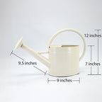 1.3 Gal Watering Can, Matte Cream White Finish, Galvanized, Metal Watering Can, Perfect Plant Water Can for Plants Indoor & Outdoor