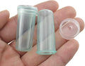 HAHIYO 60PCs 1.6X0.7Inch Transparent Green Plastic Floral Tubes Floral Water Tubes Flower Vials with Silicone Cap for Plants Fresh Flowers Arrangement Decoration Milkweed Cutting Florist Supplies
