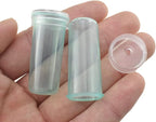 HAHIYO 60PCs 1.6X0.7Inch Transparent Green Plastic Floral Tubes Floral Water Tubes Flower Vials with Silicone Cap for Plants Fresh Flowers Arrangement Decoration Milkweed Cutting Florist Supplies