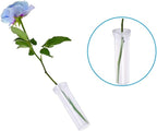 Tirifer 21 Pack 60ml Large Floral Tubes with Rack Holder for Milkweed Cuttings, Raising Caterpillars, Monarchs, Butterflies, Flower Arrangements