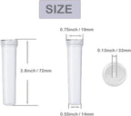 30 Pieces Floral Water Tubes 2.8 Inch Clear Plastic Flower Vials with Caps for Flower Arrangement Decoration