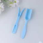 12Pcs Succulent Plant Growing Tools Set with Mini Plastic Hand Tools for Indoor Gardening and Potted Plants, Blue Gardening Accessories Kit for Home and Store Use