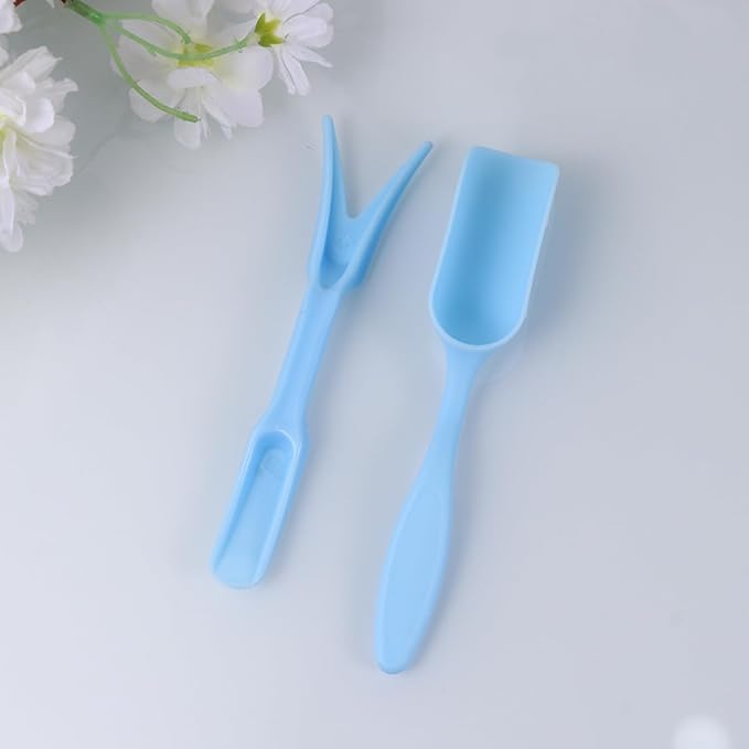 12Pcs Succulent Plant Growing Tools Set with Mini Plastic Hand Tools for Indoor Gardening and Potted Plants, Blue Gardening Accessories Kit for Home and Store Use