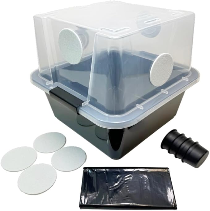 Myco Labs Grower's Select 28Q Cube Mushroom Monotub Fruiting Chamber with Filter Disks and Liner