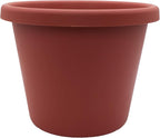 The HC Companies Classic Round Plastic Plant Pot w/Rolled Rim - Lightweight & UV Resistant Flower Pot for Herbs & More - Outdoor & Indoor Plant Pots w/Drainage (17 inch Clay, Pack of 1)