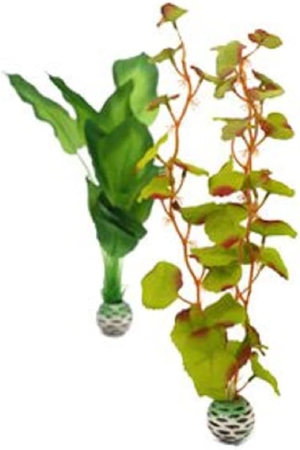 biOrb Medium Green Silk Plant Set, Colorful and Durable Aquarium Decorations