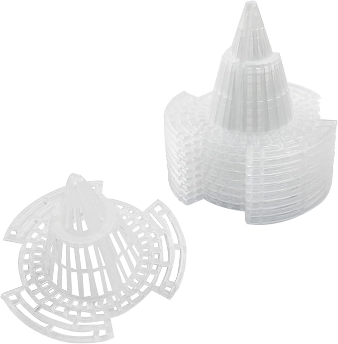 10 Pcs Cone Flower Pot Mesh Pad, Pot Bottom Grid Mat Drainage Screens Drainage Netting(74mm*10)