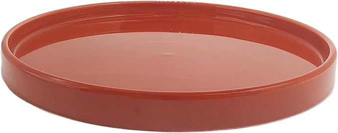 Yukfona Ceramic Plant Saucer Pot Tray 8.5 Inch, Planter Saucers 6 7 8 9 10 11 12 15 Inch, Durable Sturdy Flower Drainage drip Water Tray for Glazed Pots Base (8.5 Inch- Red Terracotta)