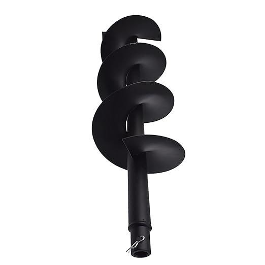 8Inch Auger Drill Bit, Planting Garden Planter Garden Drill Bit Post Hole Rapid Planter Compatible Auger Machine Head with 3/4In Shaft