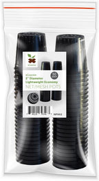 xGarden - Lightweight Economy Net Pots - Thin Lip & Slotted Sides - for Hydroponics & Aquaponics - UV Resistant & BPA Free Plastic - Indoor or Outdoor Growing - Black 2" Round Mesh Pot Cups - 50 Pack