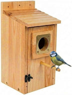 Bird Houses for Outside Clearance with Copper Guard, Pine Bird House Outdoor, Bluebird Finch Swallow Wren Chickadee No Assembly Required, 1 Pack