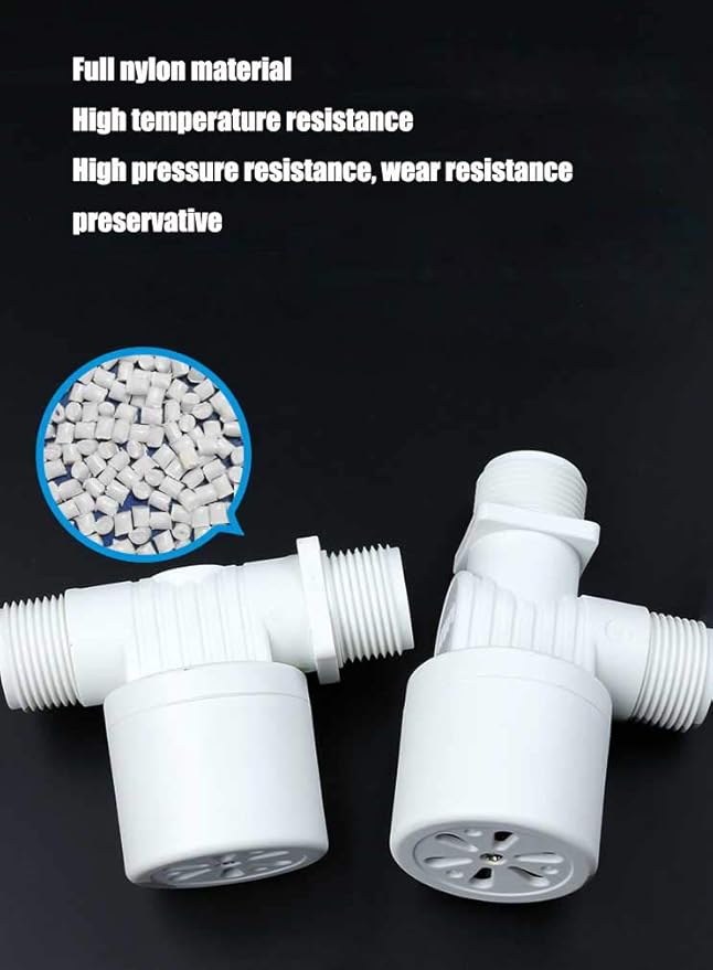 automatic water level control valve, float valve, used for water tower, solar energy, livestock pond, aquarium, automatic water storage irrigation (1/2" Side entry)