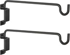 AILIN YELOKIE 16" 360° Swivel Plant Hange - Heavy Duty Solid Steel Wall Hook, 12-Directional Adjustable for Bird Feeders, Outdoor/Indoor Plants, Garden & Patio, Rust-Resistant Black