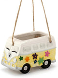The Bridge Collection Hippy Vehicle Planter Pot (Yellow Bus - Hanging)