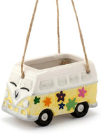 The Bridge Collection Hippy Vehicle Planter Pot (Yellow Bus - Hanging)