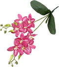 Soft Film Leaf Double Fork 9-Head Tiger Head Orchid Home Living Room DIY Flower Arrangement Ornaments Wedding Flowers (Color : 5)