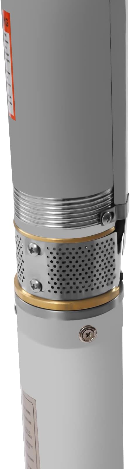 Submersible Pumps 3" OD Pipe 110V/60HZ 0.75KW 1HP Stainless Steel submersible well pump 1" Outlet Submersible Bore Pump submersible well pump with Control Box for Industrial and Home Use (0.75KW 1HP)