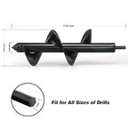 Auger Drill Bit for Planting Ruooson 3.7X11.8 in Garden AugerSpiral, Easy Planter Rapid Planter Plant for 3/8" Hex Drive <1Pcs>. (3.7x11.8 in)