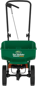 Scotts Turf Builder EdgeGuard Mini Broadcast Spreader - Spreader For Lawn Fertilizer, Weed & Insect Control, Grass Seed, and Ice Melt, Holds Up To 5,000 sq. ft. of Product
